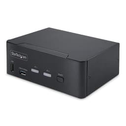 StarTech.com 2-Port Dual-Monitor DisplayPort KVM Switch, 8K 60Hz / 4K 144Hz, DP 1.4, 2x USB 10Gbps Ports, 4x USB HID Ports, Hotkey Switching, TAA Compliant - KVM / audio / USB switch - 2 x KVM / audio / USB - 1 local user - desktop - TAA Compliant