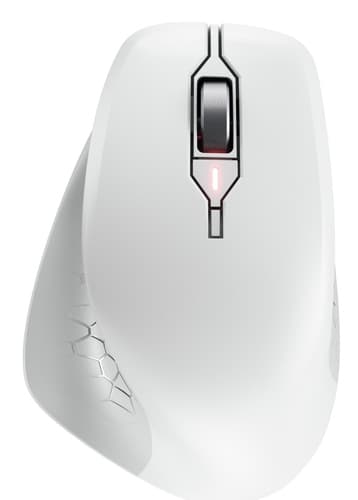 CHERRY STREAM MOUSE COMFORT - Mouse - ergonomic - right-handed - optical - 6 buttons - wireless - 2.4 GHz - USB wireless receiver - white/grey