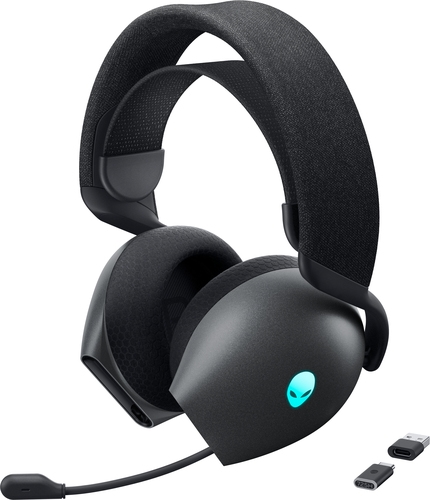Alienware Tri-Mode Wireless Gaming Headset AW725H - Headset - full size - Bluetooth / 2.4 GHz radio frequency - wireless, wired - 3.5 mm jack - Dark Side of the Moon — image 1