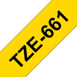 Brother TZe-661 - Self-adhesive - black on yellow - Roll (3.6 cm x 8 m) 1 cassette(s) laminated tape - for Brother PT-P950, P-Touch PT-3600, 9200, 9500, 9600, 9700, 9800, D800, E800, P900, P950