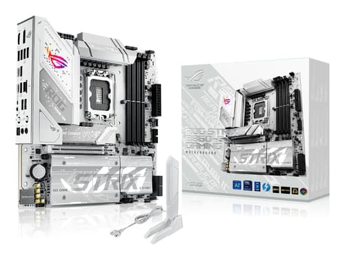 ASUS ROG STRIX B860-G GAMING WIFI - Motherboard - micro ATX - LGA1851 Socket - B860 Chipset - USB4, USB 3.2 Gen 2, USB-C 3.2 Gen 2x2, USB 3.2 Gen 1 - Wi-Fi 7, 2.5 Gigabit LAN, Bluetooth - onboard graphics (CPU required) - HD Audio (8-channel)