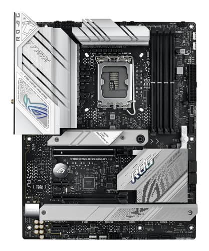 ASUS ROG STRIX B760-A GAMING WIFI - Motherboard - ATX - LGA1700 Socket - B760 Chipset - USB-C 3.2 Gen 2x2, USB 3.2 Gen 2, USB 3.2 Gen 1, USB-C 3.2 Gen 1, USB-C 3.2 Gen2 - 2.5 Gigabit LAN, Wi-Fi 6E, Bluetooth - onboard graphics (CPU required) - HD Audio (8-channel)
