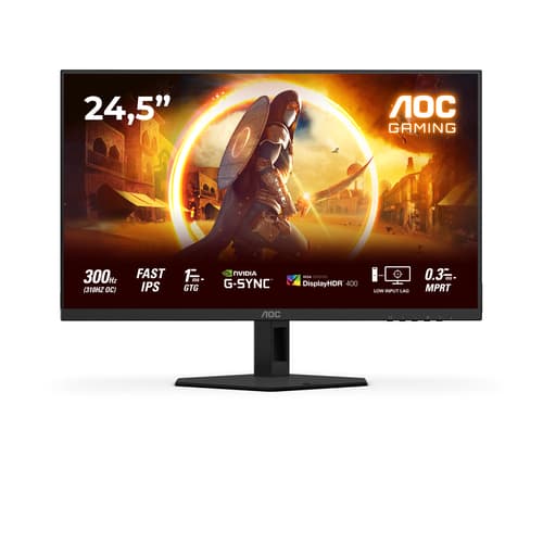 AOC Gaming 25G4SRE - LED monitor - gaming - 25" (24.5" viewable) - 1920 x 1080 Full HD (1080p) @ 310 Hz - Fast IPS - 400 cd/m� - DisplayHDR 400 - 0.3 ms - 2xHDMI, DisplayPort