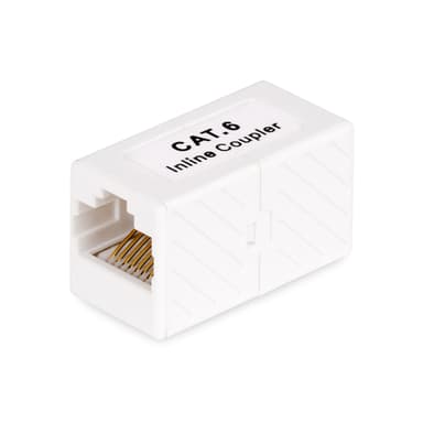 StarTech.com RJ45 Coupler, Inline Cat6 Coupler, Female to Female (F/F) T568 Connector, Unshielded Ethernet Cable Extension (IN-CAT6-COUPLER-U1) - Network coupler - RJ-45 (F) to RJ-45 (F) - unshielded - CAT 5/5e/6 - passive - white
