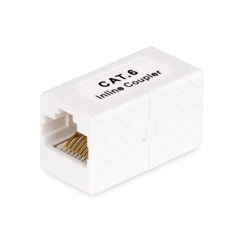 StarTech.com RJ45 Coupler, Inline Cat6 Coupler, Female to Female (F/F) T568 Connector, Unshielded Ethernet Cable Extension (IN-CAT6-COUPLER-U1) - Network coupler - RJ-45 (F) to RJ-45 (F) - unshielded - CAT 5/5e/6 - passive - white