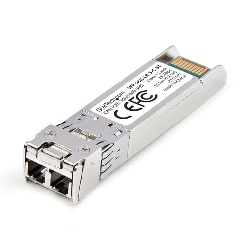 StarTech.com Cisco SFP-25G-SR-S Compatible SFP28 Module, 25Gbps Multimode Fiber (MMF), 100m (328ft), LC Connector, 850nm, MSA 25 Gigabit Optical Transceiver - SFP28 transceiver module (equivalent to: Cisco SFP-25G-SR-S) - 25GbE - 25GBase-SR - LC multi-mode - up to 100 m - 850 nm - for Cisco Nexus 93180YC-FX, 93240YC-FX2, 9348GC-FXP, X97160YC-EX