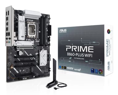 ASUS PRIME B860-PLUS WIFI - Motherboard - ATX - LGA1851 Socket - B860 Chipset - USB-C 3.2 Gen 2x2, USB 3.2 Gen 2, USB 3.2 Gen 1, USB-C 3.2 Gen 1 - 2.5 Gigabit LAN, Bluetooth, Wi-Fi 6E - onboard graphics (CPU required) - HD Audio (8-channel)