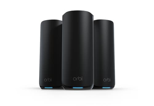 NETGEAR Orbi 870 Series RBE873 - Wi-Fi system - (router, 2 extenders) - up to 9,000 sq.ft - mesh 10GbE, 2.5GbE, Wi-Fi 7 Multi-Band