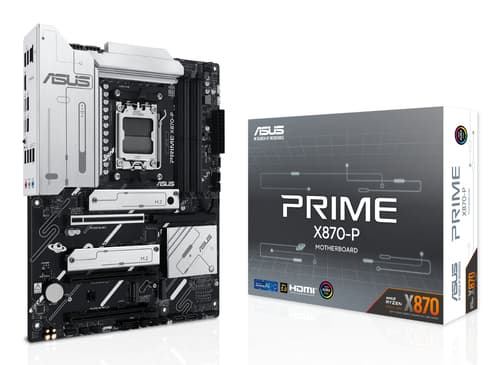 ASUS PRIME X870-P - Motherboard - ATX - Socket AM5 - AMD X870 Chipset - USB4, USB 3.2 Gen 2, USB-C 3.2 Gen2, USB 3.2 Gen 1 - 2.5 Gigabit LAN - onboard graphics (CPU required) - HD Audio (8-channel)