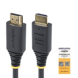 StarTech.com 2m (6.6ft) Premium Certified High Speed HDMI Cable, 4K60Hz - Premium High Speed - HDMI cable with Ethernet - HDMI male to HDMI male - 2 m - black - 4K60Hz support, passive