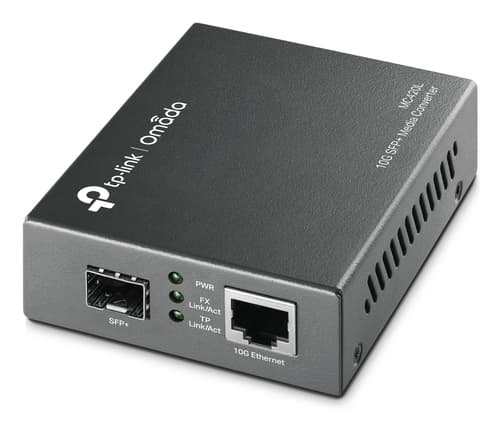 TP-Link Omada MC420L V1 - Fibre media converter - 10GbE, 5GbE, 2.5GbE - 10GBase-LR, 10GBase-LRM, 10GBase-SR, 10GBase-T, 5GBase-T, 2.5GBase-T, 1000Base-T - RJ-45 / SFP+