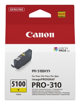Canon PFI-5100 Y - 14.4 ml - yellow - original - hanging box - ink tank - for imagePROGRAF PRO-310