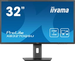 iiyama ProLite XB3270QSU-B1 - LED monitor - 32" (31.5" viewable) - 2560 x 1440 WQHD @ 100 Hz - IPS - 250 cd/m� - 1200:1 - 3 ms - 2xHDMI, DisplayPort - speakers - matte black