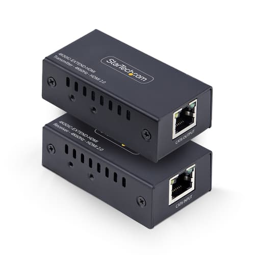 StarTech.com HDMI Extender Over CAT5e/6 Kit, 4K 60Hz, Up to 200ft (60m) - Video/audio extender - HDMI - over CAT 5/5e/6 - up to 60 km