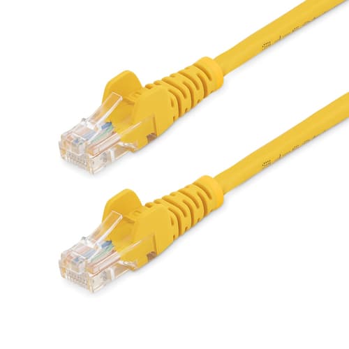 StarTech.com 0.5m Yellow Cat5e / Cat 5 Snagless Ethernet Patch Cable 0.5 m - Patch cable - RJ-45 (M) to RJ-45 (M) - 50 cm - UTP - CAT 5e - stranded, snagless - yellow