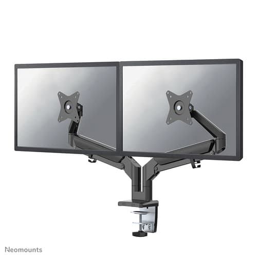 Neomounts DS70-810BL2 - Mounting kit (desk mount) - full-motion adjustable dual arm - for 2 LCD displays - black - screen size: 17"-32" - clamp mountable, grommet