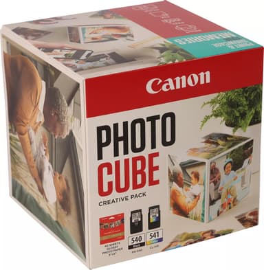 Canon Photo Cube Creative Pack - Glossy - 2-pack - black, colour (cyan, magenta, yellow) - original - blue - ink cartridge / paper kit - for PIXMA TS5150, TS5151