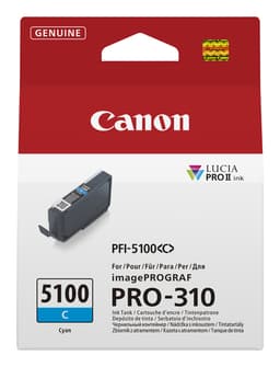 Canon PFI-5100 C - 14.4 ml - cyan - original - hanging box - ink tank - for imagePROGRAF PRO-310