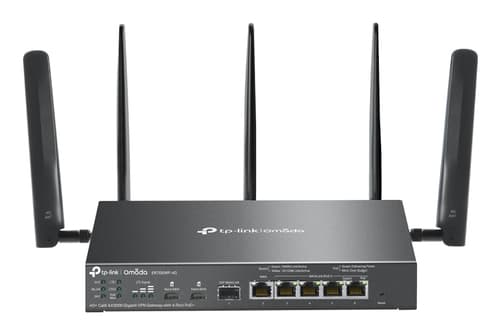 TP-Link Omada ER706WP-4G V1 - Wireless router - WWAN 4-port switch - 1GbE - WAN ports: 6 - Wi-Fi 6 - Dual Band - 4G, 3G