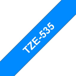 Brother TZe-535 - White on blue - Roll (1.2 cm x 8 m) 1 cassette(s) laminated tape - for Brother PT-D210, D600, H110, P-Touch PT-1005, D450, E310, H110, P-Touch Cube Pro PT-P910