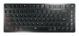 CHERRY KW X ULP 2.0 MINI - Keyboard (pouch) - 75% - compact - backlit - wireless - 2.4 GHz, Bluetooth 5.2, USB - QWERTY - US - key switch: CHERRY MX Ultra Low Profile - black