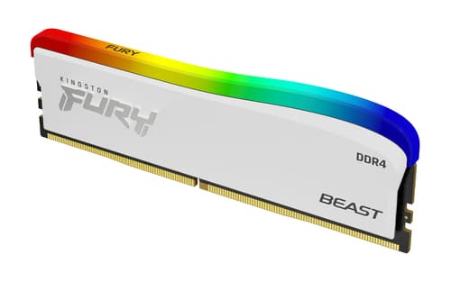 Kingston FURY Beast - RGB Special Edition - DDR4 - module - 16 GB - DIMM 288-pin - 1800 MHz / PC4-28800 - CL18 - unbuffered - non-ECC - white