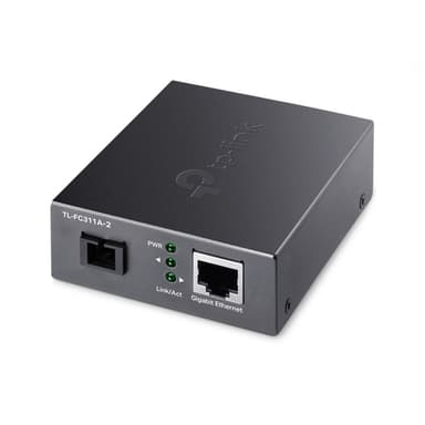 TP-Link TL-FC311A-2 - V1 - fibre media converter - 1GbE - 1000Base-T, WDM, 1000Base-SC - RJ-45 / SC single-mode - up to 2 km - 1310 (TX) / 1550 (RX) nm - for JetStream TL-SG3452XP V1