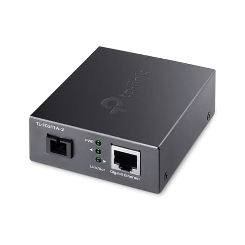 TP-Link TL-FC311A-2 - V1 - fibre media converter - 1GbE - 1000Base-T, WDM, 1000Base-SC - RJ-45 / SC single-mode - up to 2 km - 1310 (TX) / 1550 (RX) nm - for JetStream TL-SG3452XP V1