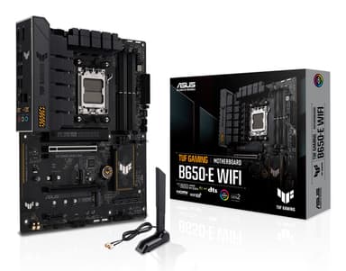 ASUS TUF GAMING B650-E WIFI - Motherboard - ATX - Socket AM5 - AMD B650 Chipset - USB-C Gen2, USB 3.1 Gen 2 - Wi-Fi 6E, Bluetooth - onboard graphics (CPU required) - HD Audio (8-channel)