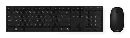 ASUS - Keyboard and mouse set - wireless - 2.4 GHz - QWERTY - UK - black