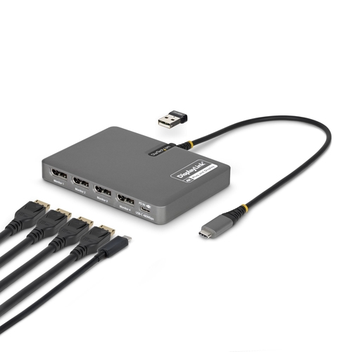 StarTech.com - Docking station - USB-C / Displayport - 4 x DP - TAA Compliant — image 1