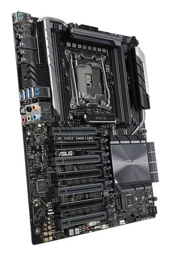 ASUS WS C422 SAGE/10G - Motherboard - SSI CEB - LGA2066 Socket - C422 Chipset - USB 3.1 Gen 1, USB-C Gen2, USB 3.1 Gen 2 - 2 x 10 Gigabit LAN - HD Audio (8-channel) — image 1