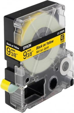 Epson LC-3YBP9 - Tape reel labels - pastel black on yellow - Roll (0.9 cm x 9 m) 1 roll(s) - for LabelWorks LW-1000P, LW-300, LW-300L, LW-400L, LW-400VP, LW-600P, LW-700, LW-900P