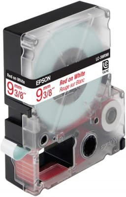Epson LC-3WRN9 - Tape reel labels - red on white - Roll (0.9 cm x 9 m) 1 roll(s) - for LabelWorks LW-1000P, LW-300, LW-300L, LW-400, LW-400L, LW-400VP, LW-600P, LW-700, LW-900P