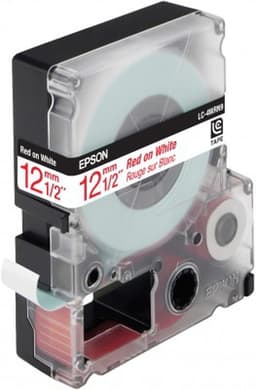 Epson LC-4WRN9 - Tape reel labels - red on white - Roll (1.2 cm x 9 m) 1 roll(s) - for LabelWorks LW-1000P, LW-300, LW-300L, LW-400, LW-400L, LW-400VP, LW-600P, LW-700, LW-900P