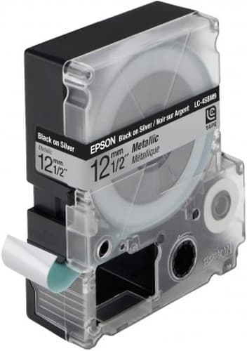 Epson LC-4SBM9 - Metallic tape - black on silver - Roll (1.2 cm x 9 m) 1 roll(s) - for LabelWorks LW-1000P, LW-300, LW-300L, LW-400, LW-400L, LW-400VP, LW-600P, LW-700, LW-900P