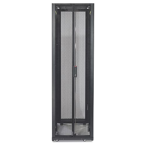 APC 45U 19" NetShelter SX Rack Enclosure Black with Sides. Size 600mm wide x 1070mm depth x 2120mm height. May require special handling and delivery can take up to 3 days due to the size. Check with sales.