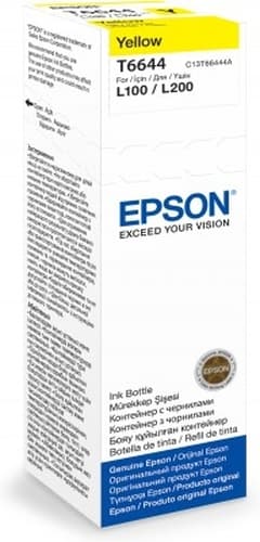 Epson Ink Cartridges, T6644, 4 colour ink bottles, Singlepack, 1 x 70.0 ml Yellow