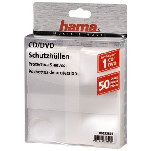 CD/DVD PROTECTIVE SLEEVES 50PCS — image 1