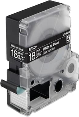 Epson LC-5BWV9 - Label tape - vivid white on black - Roll (1.8 cm x 9 m) 1 roll(s) - for LabelWorks LW-1000P, LW-400, LW-400L, LW-400VP, LW-600P, LW-700, LW-900P