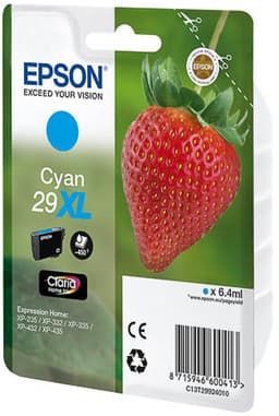 Epson 29XL - 6.4 ml - XL - cyan - original - ink cartridge - for Expression Home XP-235, 245, 247, 332, 335, 342, 345, 432, 435, 442, 445