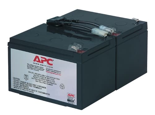 APC Replacement Battery Cartridge #6 - UPS battery - 1 x battery - Lead Acid - black - for P/N: SMC1500IC, SMT1000I-AR, SMT1000IC, SUA1000ICH-45, SUA1000I-IN, SUA1000J3W, SUA1500J3W