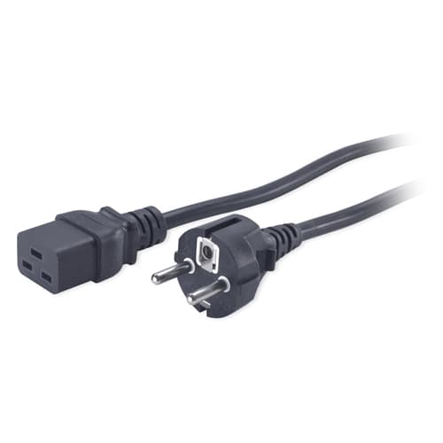 Power Cord, C19 to CEE/7 Schuko, 2.5m