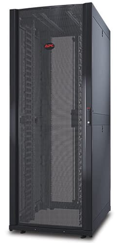 NetShelter SX 42U 750mm Wide x 1070mm Deep Networking Enclosure with Sides. Size (WxDxH: 75 cm x 107 cm x 199 cm) May require special handling and delivery can take up to 3 days due to the size. Check with sales