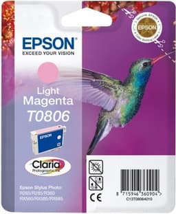Epson T0806 - Print cartridge - 1 x light magenta - 685 pages - blister with RF alarm