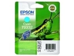 Epson T0332 - Print cartridge - 1 x cyan - 440 pages - blister with RF alarm