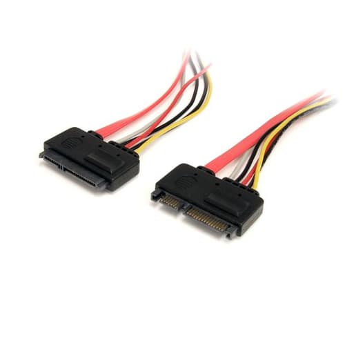 StarTech.com 12in 22 Pin SATA Power and Data Extension Cable - 1ft SATA data power Extension - 12 inch SATA Extension - SATA extension cable - SATA combo (F) to SATA combo (M) - 30.5 cm - red