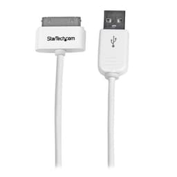 StarTech.com Apple 30-pin Dock Connector to USB Cable iPhone iPod iPad - Charging / data adapter - Apple Dock male to USB male - 1 m - white - for P/N: ST73007UA