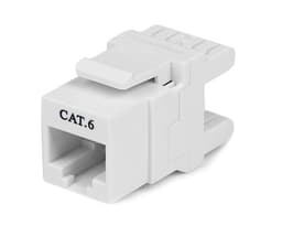 StarTech.com 180 Degree Cat 6 Keystone Jack - RJ45 Ethernet Cat6 Wall Jack White - 110 Type - Keystone Jack 180 Degree 110 UTP (C6KEY110SWH) - Keystone jack - CAT 6 - RJ-45 - white - for P/N: WIRC6CMPBLU