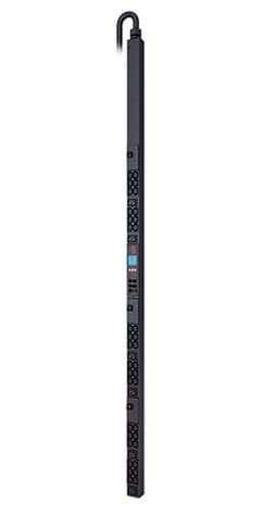 APC Metered Rack PDU - Power distribution unit (rack-mountable) - AC 208 V - 10 kW - 3-phase - Ethernet 10/100, RS-232 - output connectors: 42 - 0U - Canada, United States - black - for P/N: SMX1000C, SMX1500RM2UC, SMX1500RM2UCNC, SMX750C, SMX750CNC, SRT5KRMXLW-TW